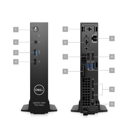 UHDグラフィック Wyse 5070 ミニ PC クラウド デスクトップ 4GB RAM と 16GB SSD を搭載した Dell Thin Client